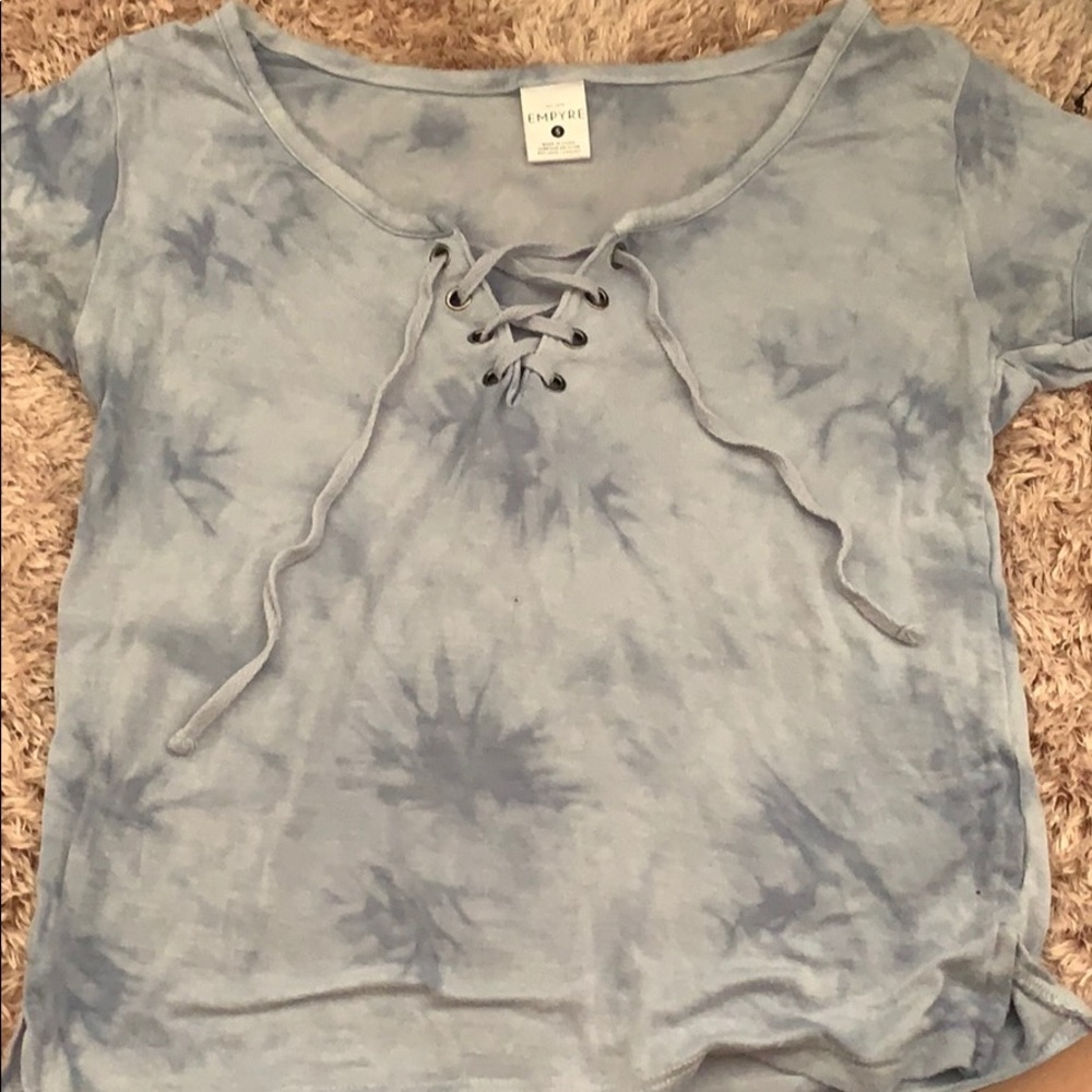 Tie-dye blue shirt